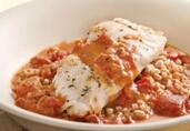 Cod with Tomato Cream Sauce
