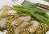 Ginger-Pistachio Encrusted Chicken with Tangerine Sauce