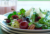 Cherry Arugula Salad in the Pink