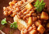Moroccan Baked Beans with Apples