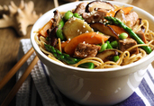 Tuna Stir-fry Over Whole-Wheat Vermicelli