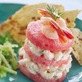 Dilled Baby Shrimp & Watermelon Napoleons
