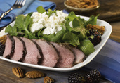 American Lamb Arugula Salad with Blackberry Vinaigrette  