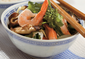 Ginger Shrimp With Gai Lan