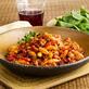 Cavatelli Pasta with Sweet Sausage, Roasted Peppers and Raisins