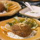 Spiced-Crusted Chicken Thighs with Cucumber Lemon Raita