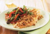 Pecan-Crusted Catfish with Crisp Vegetable Slaw