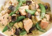 Salmon & Eggplant Curry