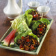 Minced Pork and Watermelon Lettuce Wraps
