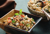Mediterranean Salad with Roasted Vegetables and Whole Wheat Couscous