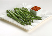 Grilled Asparagus with Romesco Sauce