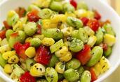 Edamame and Corn Salad with Oregano Vinaigrette