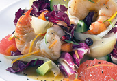 Florida Grapefruit Salad with Seared Shrimp