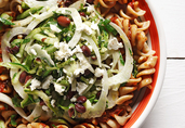 Fusilli Pasta with Chile Sauce and Black Bean-Fennel Relish