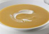 Butternut Squash and Pear Soup with Roasted Coriander and Yogurt