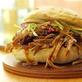 Spicy Pulled Pork in Tart Cherry Sauce with Vanilla Slaw
