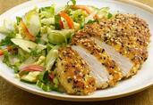 Tuxedo Sesame Crusted Chicken with Wasabi Slaw