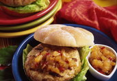Caribbean Turkey Burgers with Honey Pineapple Chutney
