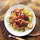 Sautéed Soft-Shell Crabs With Julienne of Cucumber, Country Ham and Shiitake Mushroom With Herb Butter 