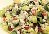Chopped Greek Salad with Chicken