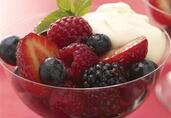 Fresh Berries in Peppered Balsamic with Vanilla Mascarpone
