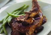 Sage Rubbed Pork Chops with Wild Mushroom Sauce