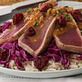 Sweet and Spicy Seared Tuna with Cherry Cabbage 