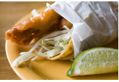 Fresh Fish Tacos and Cabbage Slaw