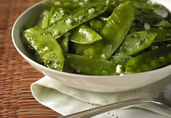 Garlic Snow Peas with Cilantro
