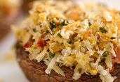 Apple and Bacon Stuffed Mushrooms