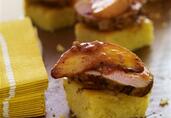 Brown Sugar Bourbon Pork Tenderloin with Grilled Corn Bread & Peaches