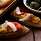 Crostini with Hummus and Roasted Red Peppers
