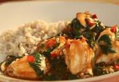 Singapore Chile Crab with Spinach