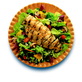 Grilled Catfish Over Mixed Salad Greens