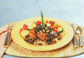 Turkey With Cranberry-Pinon Sauce & Cornbread-Sage Dressing