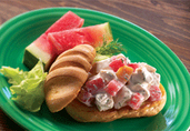 Chicken Salad with Watermelon & Peaches
