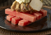 Watermelon Chicken Curry Stacks