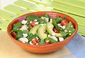 Spinach Salad with Avocado, Chicken, and Fresh Sweet Corn