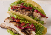 Catfish Tacos with Strawberry Cilantro Salsa
