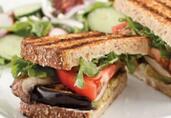 Grilled Eggplant & Portobello Sandwich