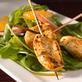 Tunisian Spiced Chicken Skewers with Pomegranate Dressing, Dates, and Apples