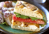 Grilled Chicken, Boursin and Watermelon Sandwich