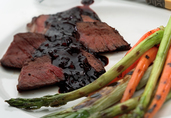 London Broil with Cherry-Balsamic Sauce