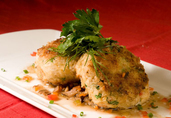Crab Cakes with Warm Black Truffle Vinaigrette