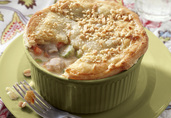 Turkey Brunswick Stew with Puff Pastry Crust
