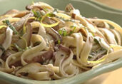 Fettuccine with Shiitake Mushrooms & Basil