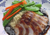 Raspberry-Balsamic Chicken with Shallots