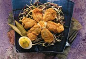 Fried Virginia Oysters With Collard Slaw and Crème Fraiche