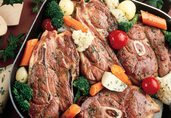 Vegetable Lamb Chop Skillet Dinner