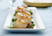 Sautéed Scallops with Peas in Lemon-Tarragon Sauce